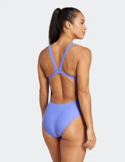 ADIDAS 3-Stripes Graphic V-Back Swimsuit - Cobalt Blue -The Sports Edit Store adidas 3 stripes graphic v back swimsuit blue it3202 3