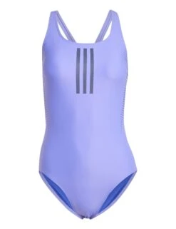 ADIDAS 3-Stripes Graphic V-Back Swimsuit - Cobalt Blue -The Sports Edit Store adidas 3 stripes graphic v back swimsuit blue it3202 6