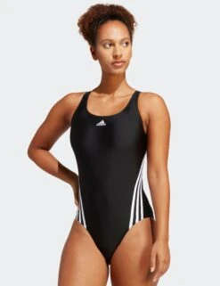 ADIDAS 3-Stripes Swimsuit - Black/White