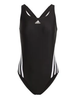 ADIDAS 3-Stripes Swimsuit - Black/White -The Sports Edit Store adidas 3 stripes swimsuit black white ib5986 2
