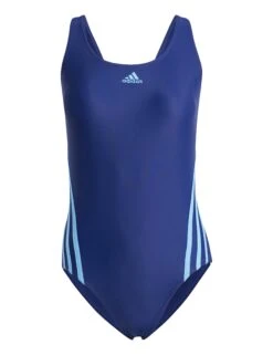 ADIDAS 3-Stripes Swimsuit - Dark Blue/Blue Burst -The Sports Edit Store adidas 3 stripes swimsuit blue iq3961 2