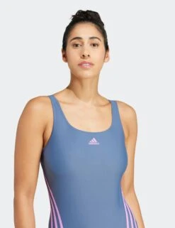 ADIDAS 3-Stripes Swimsuit - Preloved Ink/Preloved Purple 10 ADIDAS 3-Stripes Swimsuit - Preloved Ink/Preloved Purple -The Sports Edit Store adidas 3 stripes swimsuit preloved ink purple iy9720 4