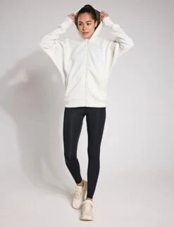 ADIDAS ALL SZN Fleece Full-Zip Hoodie - Off White -The Sports Edit Store adidas ALL SZN Fleece Full Zip Hoodie Off White JD4689S 0017