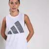 ADIDAS Essentials Winners Tank Top - White/Black -The Sports Edit Store adidas Essentials Winners Tank Top Black White JG8714S 0004