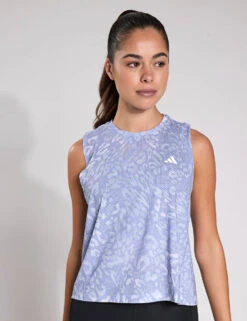 ADIDAS Own The Run CLIMACOOL 3-Stripes Tank Top - Dash Grey/Violet Tone