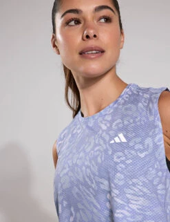 ADIDAS Own The Run CLIMACOOL 3-Stripes Tank Top - Dash Grey/Violet Tone -The Sports Edit Store adidas Own the Run CLIMACOOL 3 Stripes Tank Top Dash Grey Violet Tone JD7763S 0003