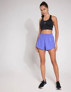 ADIDAS Pacer All Gym Seasonal Rib High Waisted Tonal 3-Stripes Shorts - Semi Cobalt Blue 9 ADIDAS Pacer All Gym Seasonal Rib High Waisted Tonal 3-Stripes Shorts - Semi Cobalt Blue -The Sports Edit Store adidas Pacer All Gym Seasonal Rib High Waisted Tonal 3 Stripes Shorts Semi Cobalt Blue JD2310S 0011