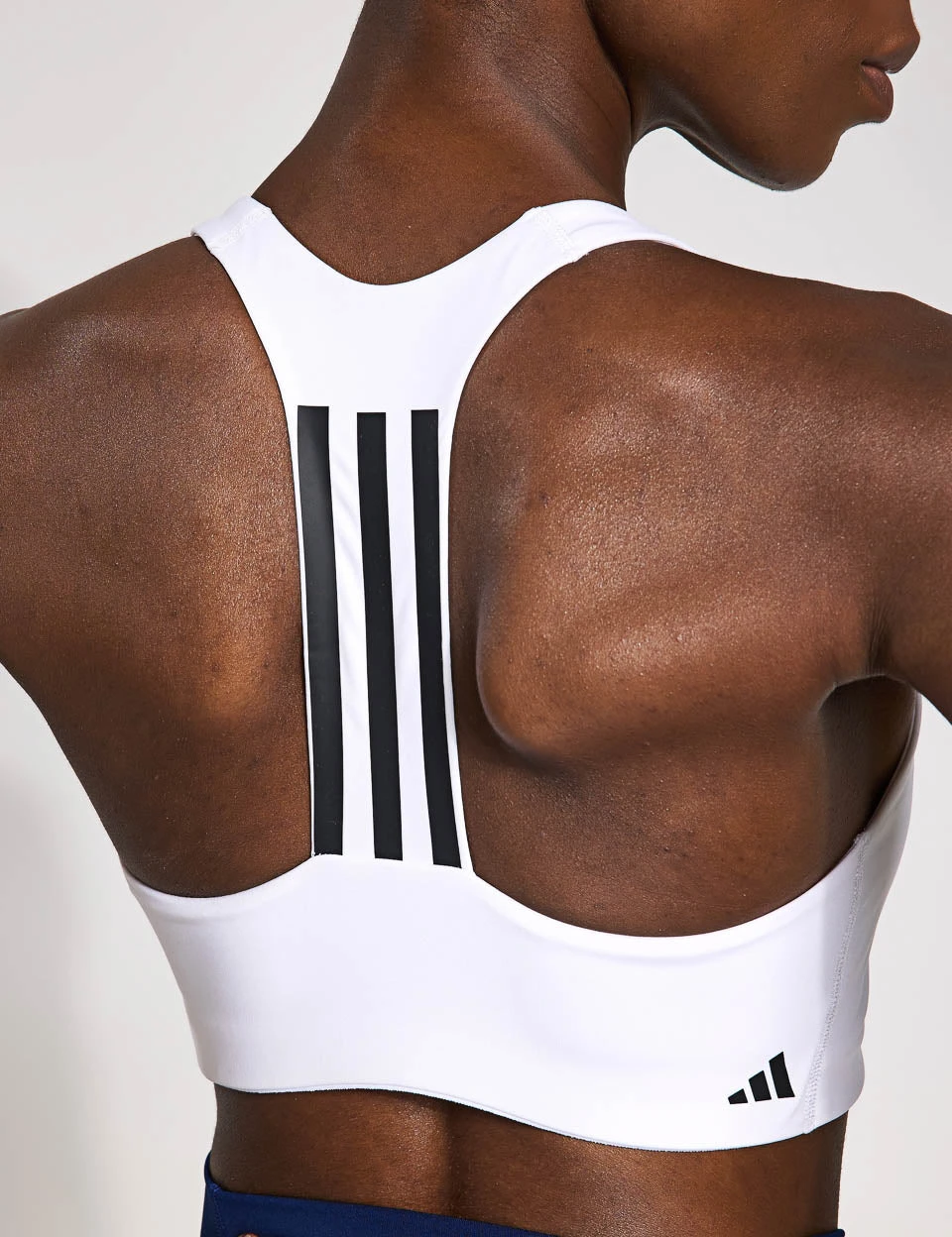 ADIDAS Powerimpact Training Medium-Support 3-Stripes Bra - White 5 ADIDAS Powerimpact Training Medium-Support 3-Stripes Bra - White - Image 3