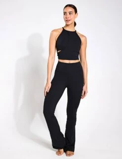 ADIDAS Yoga Studio Flared Leggings - Black -The Sports Edit Store adidas YO STO FLARED BLACK H64194BLACK BLACK 0001