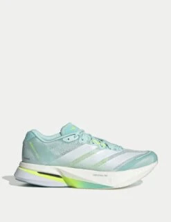 ADIDAS Adizero Boston 13 Shoes - Semi Flash Aqua/Zero Metallic/Lucid Lemon