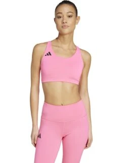 ADIDAS Adizero Essentials Run Medium Support Bra - Lucid Pink