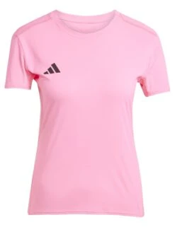 ADIDAS Adizero Essentials Running T-Shirt - Lucid Pink -The Sports Edit Store adidas adizero essentials running t shirt pink jf3497 6