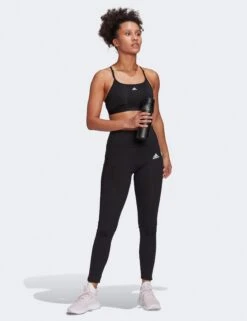 ADIDAS Aeroreact Training Light-Support Bra - Black -The Sports Edit Store adidas aeroreact training light support bra black hb9884 5