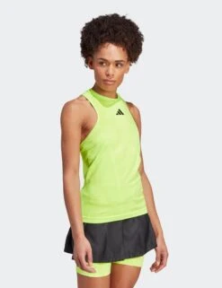ADIDAS AEROREADY Pro Seamless Tennis Tank Top - Lucid Lemon -The Sports Edit Store adidas aeroready pro seamless tennis tank lemon IJ0485 5
