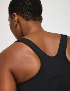 ADIDAS All Me Medium Support Bra Tank Top - Black -The Sports Edit Store adidas all me medium support bra tank top black jl5523 3