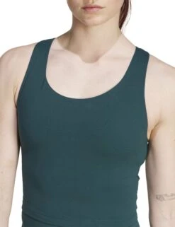 ADIDAS All Me Medium Support Bra Tank Top - Aurora Ivy -The Sports Edit Store adidas all me medium support bra tank top ivy jl5525 3