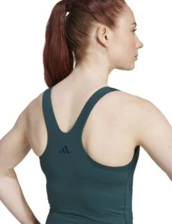 ADIDAS All Me Medium Support Bra Tank Top - Aurora Ivy -The Sports Edit Store adidas all me medium support bra tank top ivy jl5525 4