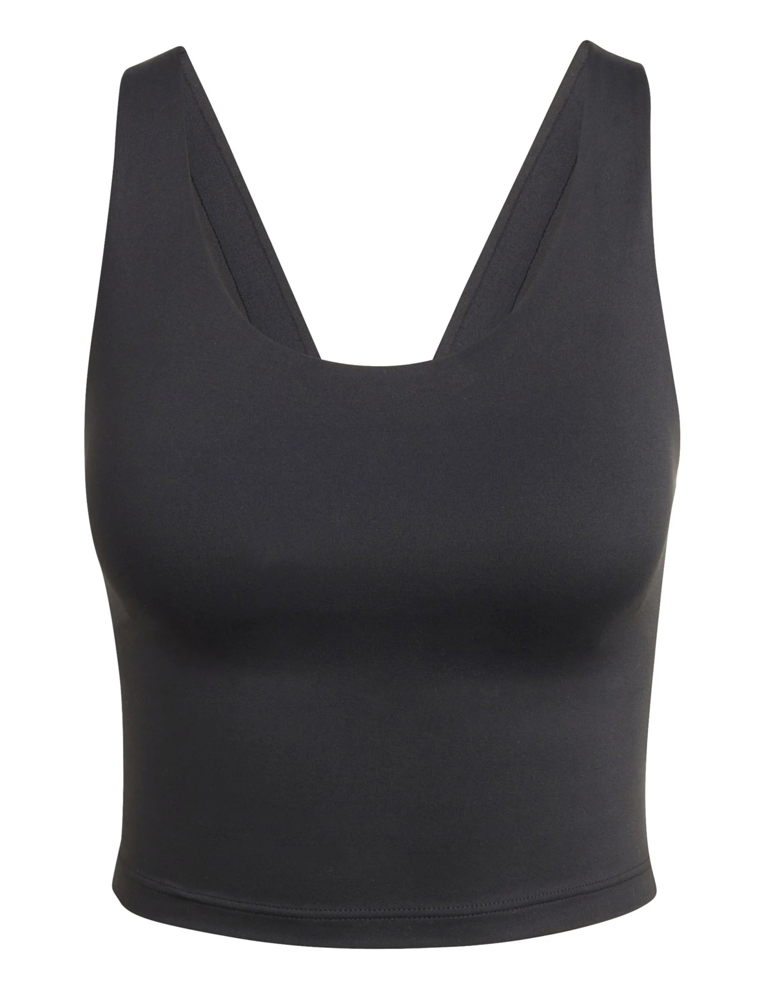 ADIDAS All Me Medium-Support Long Line Bra Tank Top - Black 6 ADIDAS All Me Medium-Support Long Line Bra Tank Top - Black - Image 4