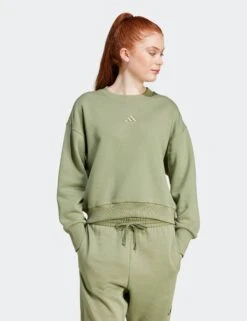 ADIDAS ALL SZN Fleece Loose Sweatshirt - Tent Green