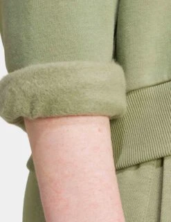 ADIDAS ALL SZN Fleece Loose Sweatshirt - Tent Green -The Sports Edit Store adidas all szn fleece loose sweatshirt green iy6750 4