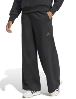 ADIDAS ALL SZN Fleece Loose Wide-Leg Pants - Black