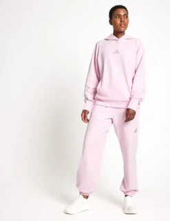 ADIDAS ALL SZN French Terry Loose Hoodie - Clear Pink -The Sports Edit Store adidas all szn french terry loose hoodie pink jv7343 6