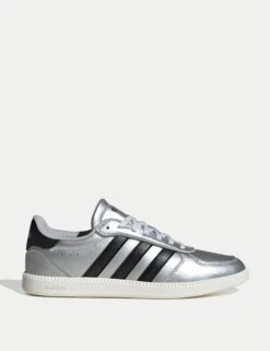 ADIDAS Breaknet Sleek Casual Shoes - Matte Silver/Core Black/Off White