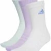 Adidas Cushioned Crew Socks - 3 Pair Pack (Plum/White/Mint) -The Sports Edit Store adidas cushioned crew socks 3 pairs plum white mint jw2740 1