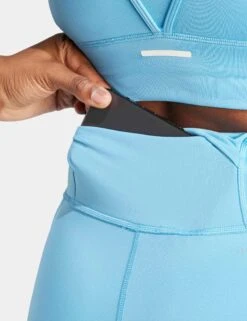 ADIDAS DailyRun 5-Inch Short Leggings - Semi Blue Burst -The Sports Edit Store adidas dailyrun 5 inch short leggings semi blue burst iu1658 3