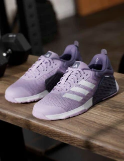 ADIDAS Dropset 3 Strength Training Shoes - Powder Plum/Cloud White/Preloved Violet -The Sports Edit Store adidas dropset 3 strength training shoes plum white violet jr1752 2