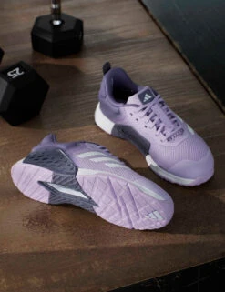 ADIDAS Dropset 3 Strength Training Shoes - Powder Plum/Cloud White/Preloved Violet -The Sports Edit Store adidas dropset 3 strength training shoes plum white violet jr1752 3