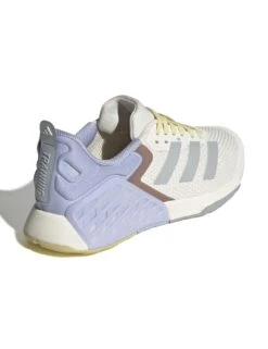 ADIDAS Dropset 3 Strength Training Shoes - Chalk White/Halo Silver -The Sports Edit Store adidas dropset 3 strength training shoes white silver violet ji3903 3