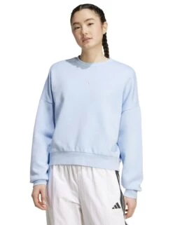 ADIDAS Essentials Small Logo Feelcozy Sweatshirt - Glow Blue/White