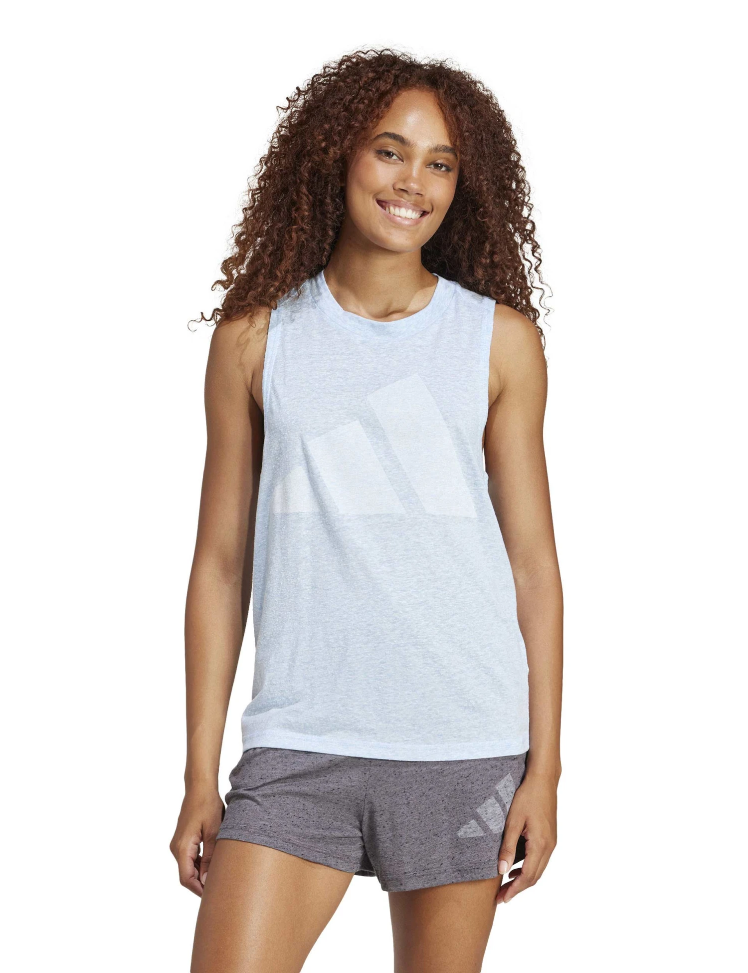 ADIDAS Essentials Winners Tank Top - Glow Blue/White 3 ADIDAS Essentials Winners Tank Top - Glow Blue/White
