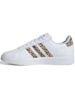 ADIDAS Grand Court 2.0 Shoes - Cloud White/Magic Beige/Matte Gold -The Sports Edit Store adidas grand court 2 0 shoes white beige gold id2994 6