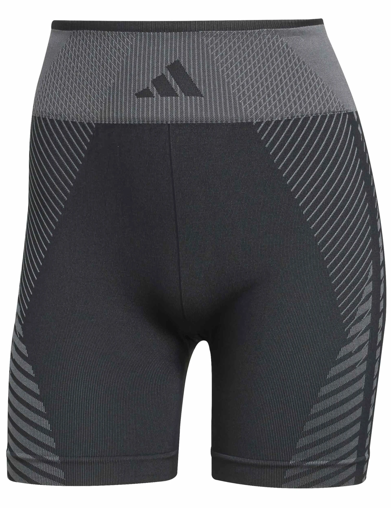 ADIDAS Knitted Training 5" Leggings - Black/Grey Six 8 ADIDAS Knitted Training 5" Leggings - Black/Grey Six - Image 6