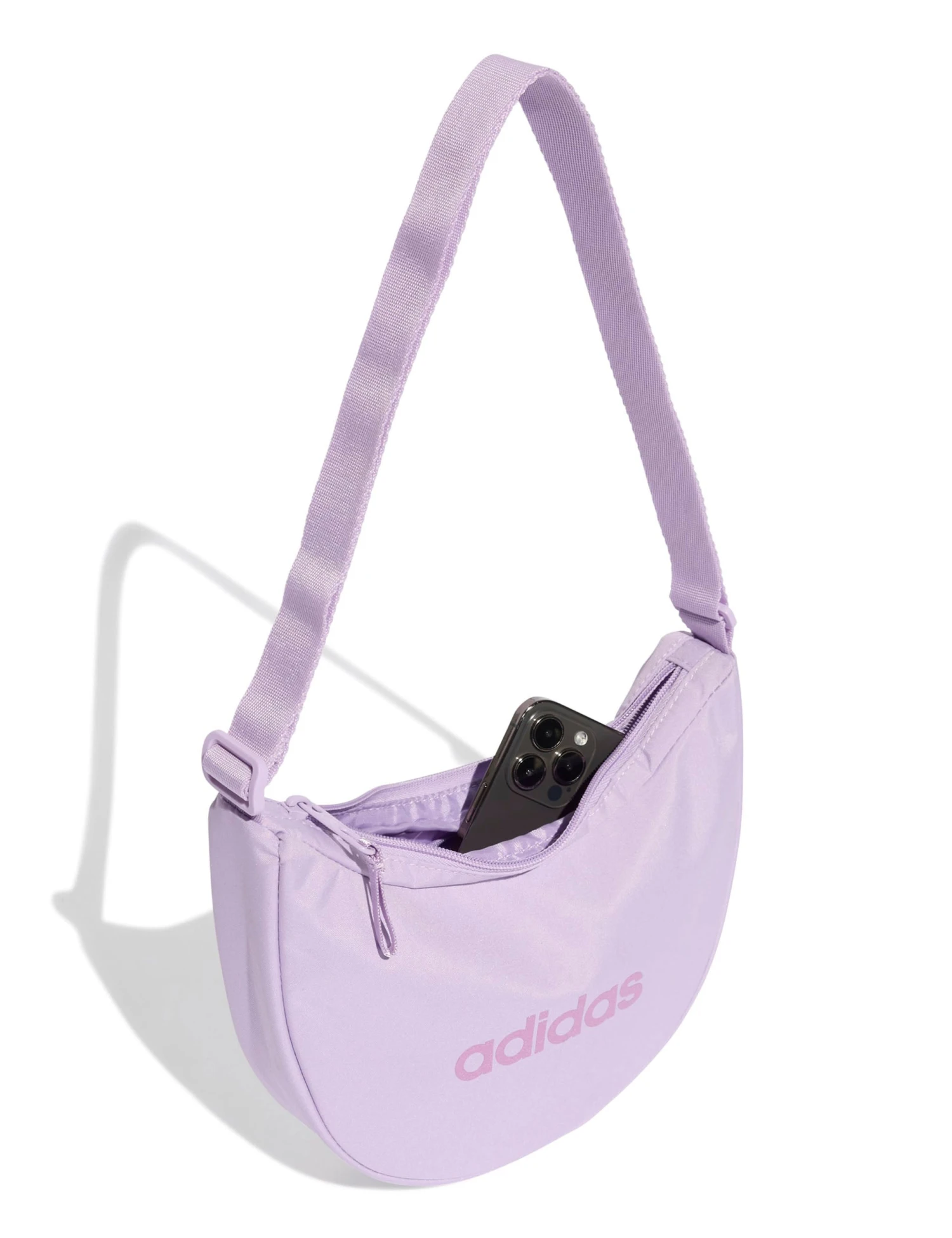ADIDAS Linear Essentials Festival Bag in Powder Plum/Preloved Purple 4 ADIDAS Linear Essentials Festival Bag in Powder Plum/Preloved Purple - Image 2