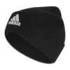 Adidas Logo Beanie - Black/White Ribbed Knit Hat