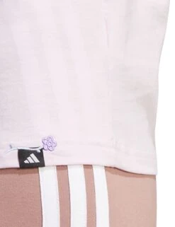 ADIDAS Lounge Mini Graphic T-Shirt - Clear Pink -The Sports Edit Store adidas lounge mini graphic t shirt pink jn8262 4