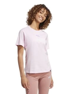 ADIDAS Lounge Mini Graphic T-Shirt - Clear Pink -The Sports Edit Store adidas lounge mini graphic t shirt pink jn8262 5