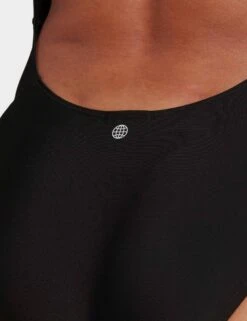 ADIDAS Mid 3-Stripes Swimsuit - Black/White -The Sports Edit Store adidas mid 3 stripes swimsuit black white HA5993 3