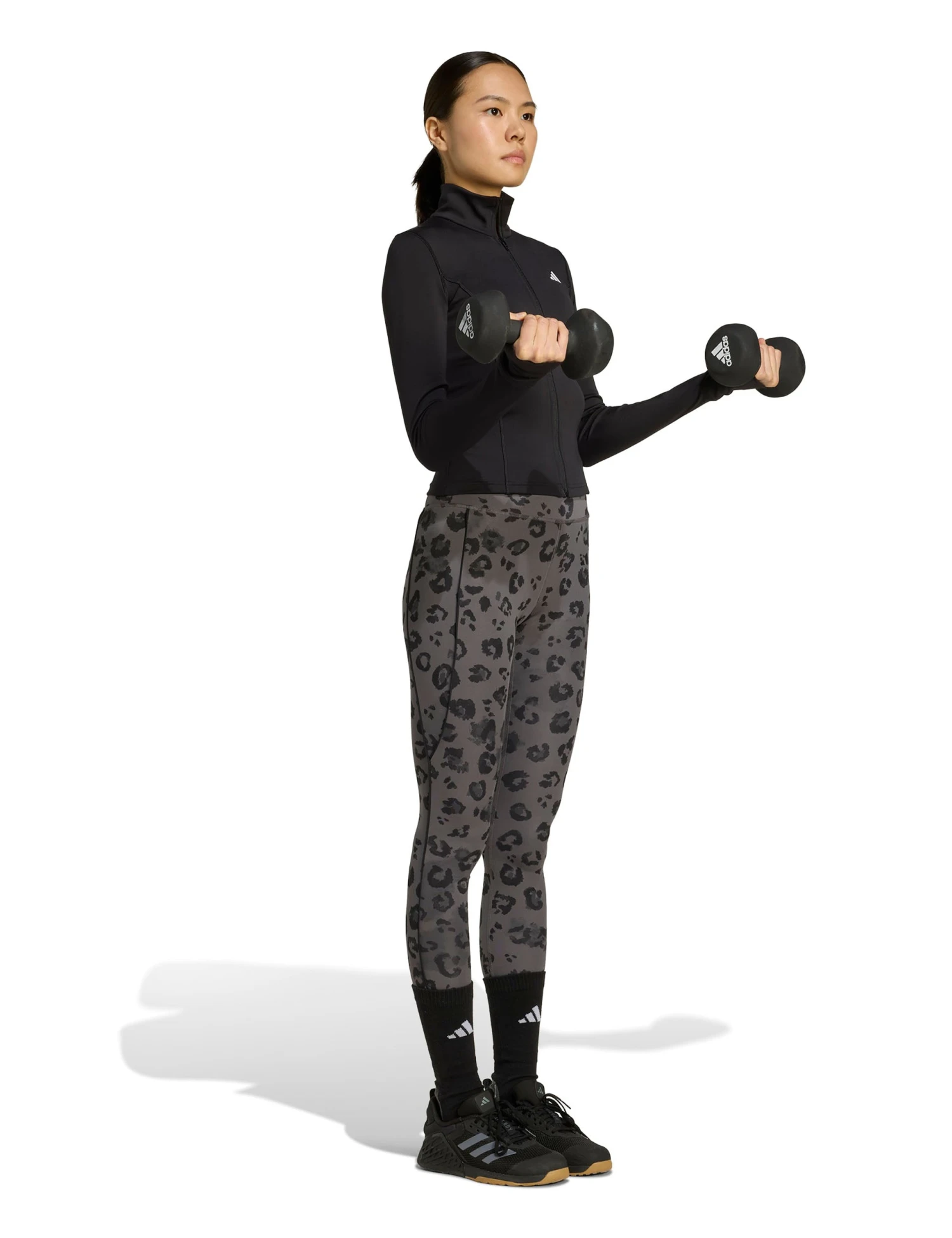 ADIDAS Optime Essentials Full-Zip Jacket - Black 7 ADIDAS Optime Essentials Full-Zip Jacket - Black - Image 5