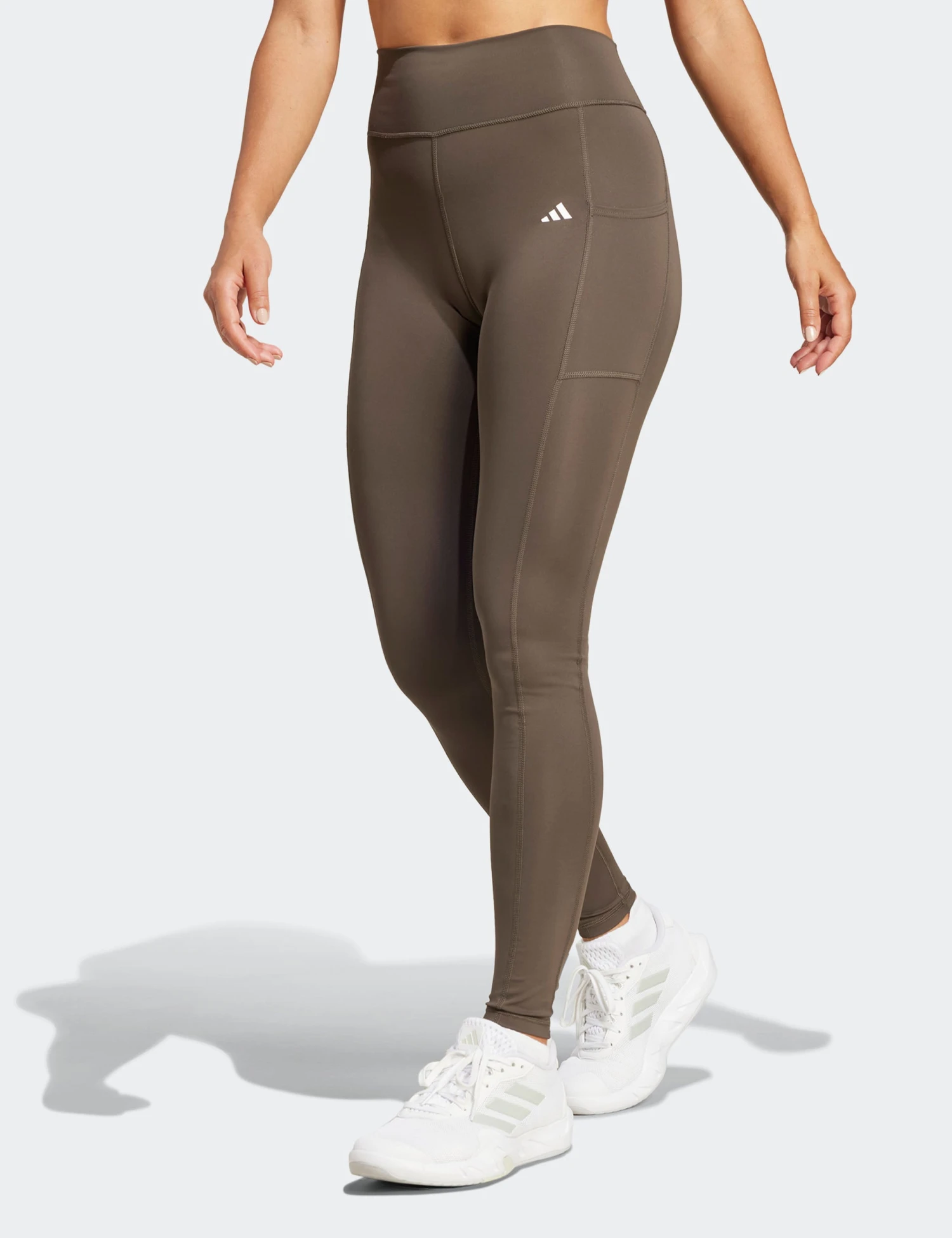 ADIDAS Optime Full-Length Leggings - Shadow Olive 3 ADIDAS Optime Full-Length Leggings - Shadow Olive