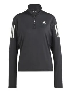 ADIDAS Own The Run Half-Zip Jacket - Black -The Sports Edit Store adidas own the run half zip jacket black ik7440 2