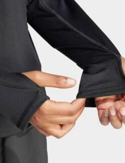 ADIDAS Own The Run Half-Zip Jacket - Black -The Sports Edit Store adidas own the run half zip jacket black ik7440 4