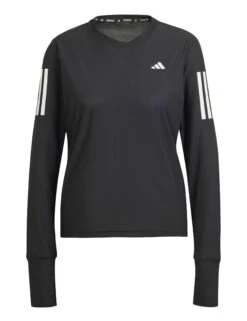 ADIDAS Own The Run Long Sleeve Tee - Black -The Sports Edit Store adidas own the run long sleeve tee black in1568 2