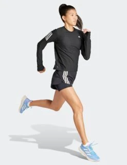 ADIDAS Own The Run Long Sleeve Tee - Black -The Sports Edit Store adidas own the run long sleeve tee black in1568 6