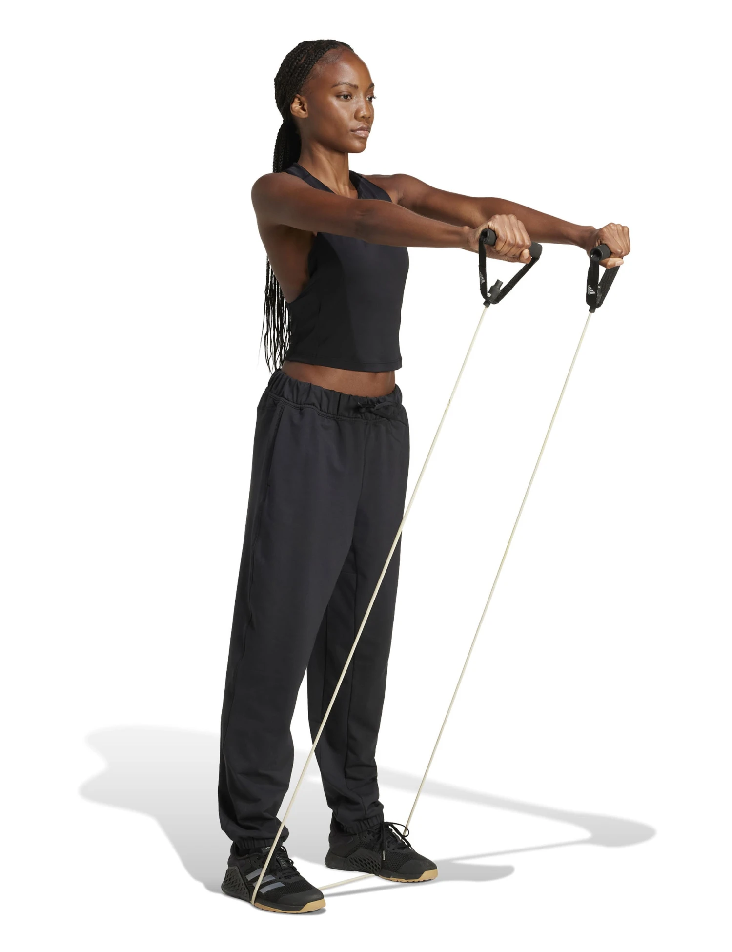 ADIDAS Power 3-Stripes Racerback Bra Tank Top - Black 7 ADIDAS Power 3-Stripes Racerback Bra Tank Top - Black - Image 5