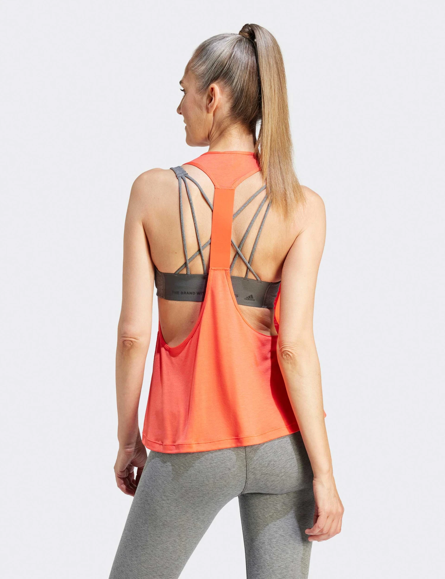 ADIDAS Power AEROREADY Tank Top - Bright Red/Black 4 ADIDAS Power AEROREADY Tank Top - Bright Red/Black - Image 2