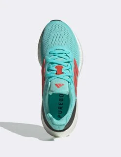 ADIDAS Pureboost 23 Shoes - Flash Aqua/Bright Red/Crystal White 14 ADIDAS Pureboost 23 Shoes - Flash Aqua/Bright Red/Crystal White -The Sports Edit Store adidas pureboost 23 shoes aqua red white if2389 2